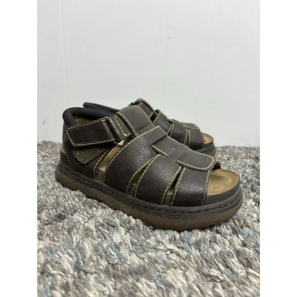 Wolfe Island Shoes Mens 7.5 Chunky Y2K Fisherman Grunge 90s Heavy Open Toe